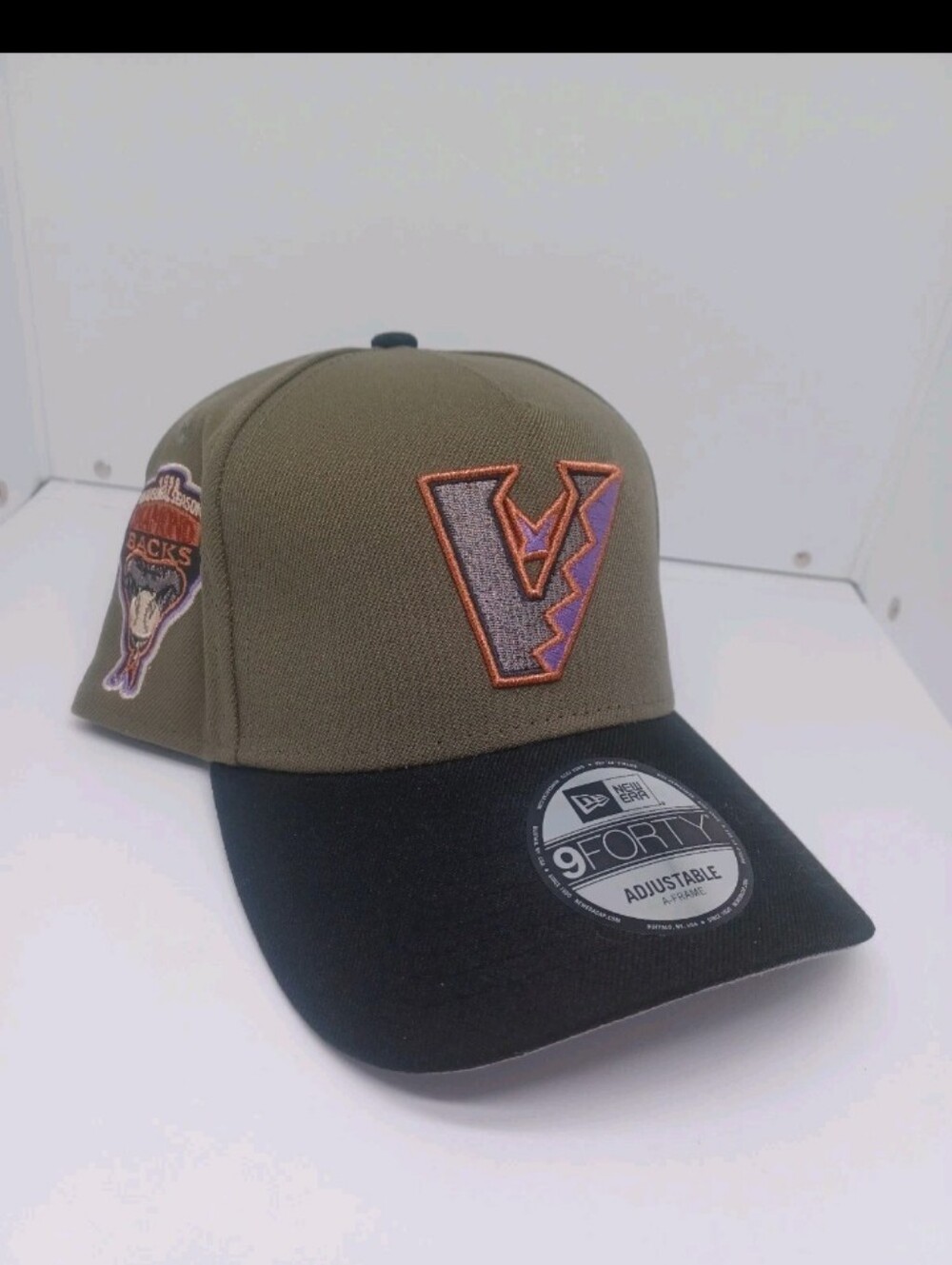 New Era Upside Down Arizona Diamondbacks 9Forty A-Frame Snapback Hat Cap Patch